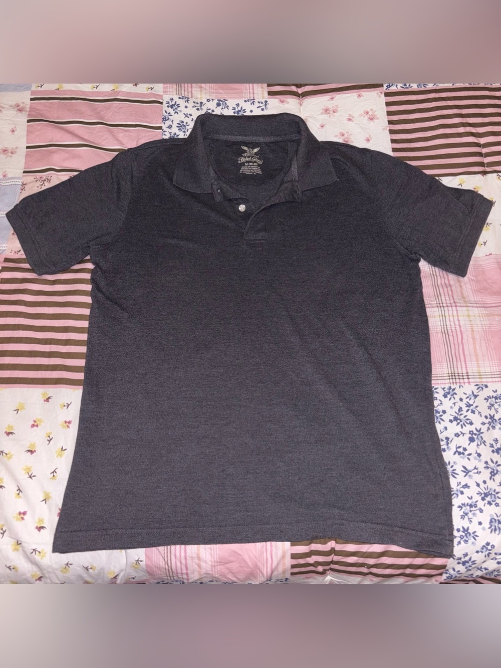 Faded Glory Charcoal Gray Polo Shirt